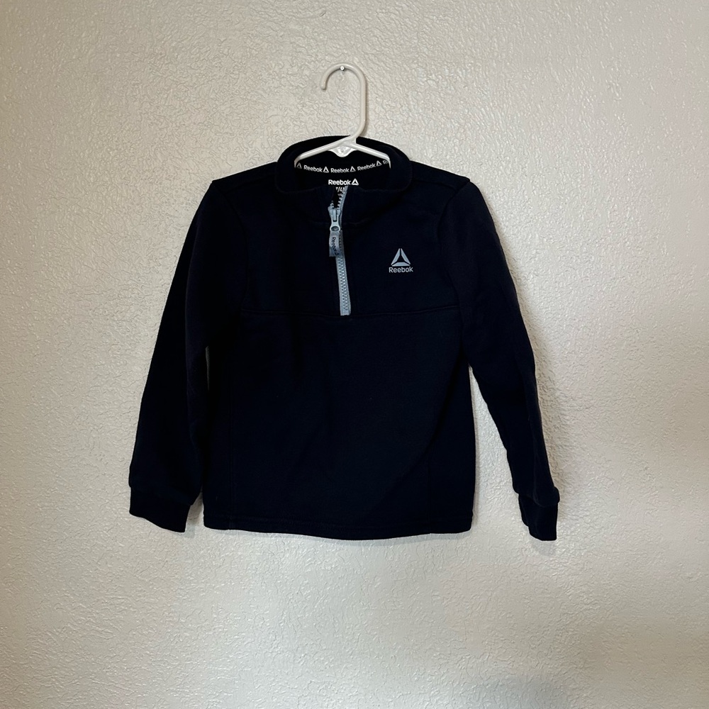 Reebok Black Long Sleeve Quarter-Zip Top